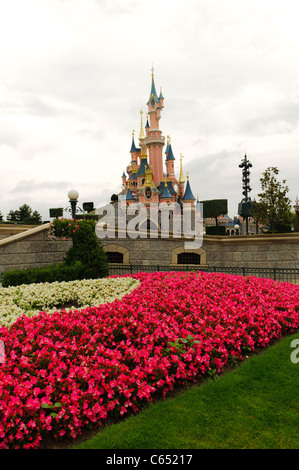 Disneyland, Paris,du Château de La Belle au Bois Dormant Banque D'Images