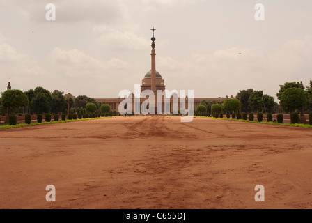 Le Parlement Sansad Bhavan (maison), Coronation Park, New Delhi, Inde. Banque D'Images