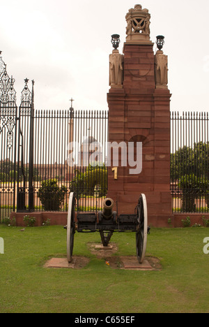 Le Parlement Sansad Bhavan (maison), Coronation Park, New Delhi, Inde., Coronation Park, New Delhi, Inde. Banque D'Images