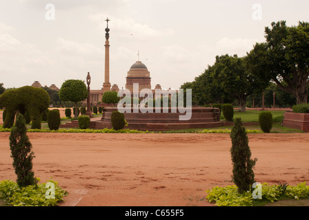 Le Parlement Sansad Bhavan (maison), Coronation Park, New Delhi, Inde., Coronation Park, New Delhi, Inde. Banque D'Images