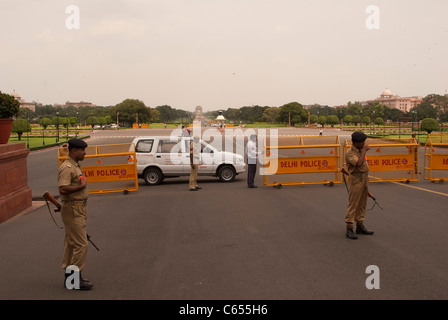 La porte de l'Inde, Coronation Park, New Delhi, Inde. Banque D'Images