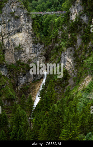 Pont Marienbrücke (Mary's) près de château de Neuschwanstein Banque D'Images