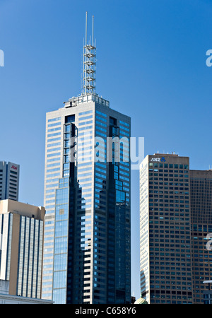 101 Collins Street Tour Bâtiment gratte-ciel de l'ANZ et Southbank Melbourne Australie Victoria Banque D'Images