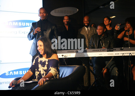 Jamie Foxx lors d'une apparition publique pour Jamie Foxx meilleure nuit de ma vie et la lecture de l'Album Q&A, Samsung Experience Store au moment Banque D'Images