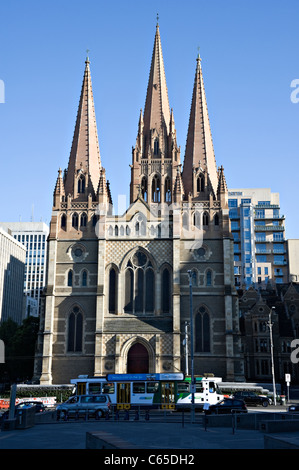 La Cathédrale St Paul Flinders Lane et Swanston Street Melbourne Victoria Australia Banque D'Images