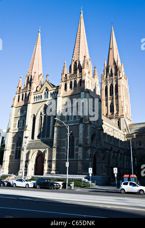 La Cathédrale St Paul Flinders Lane et Swanston Street Melbourne Victoria Australia Banque D'Images