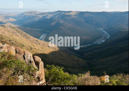 La rivière Pongola, Ithala Game Reserve, Afrique du Sud Banque D'Images