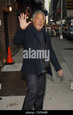 Tom Jones à l'apparence pour le talk show Late Show with David Letterman - WED, Ed Sullivan Theater, New York, NY Le 22 septembre Banque D'Images