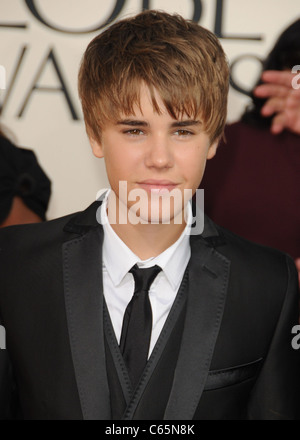 Justin Bieber à arrivés pour la Hollywood Foreign Press Association 68e Golden Globes Awards annuels - Arrivées, Beverly Hilton Hotel, Los Angeles, CA, 16 janvier 2011. Photo par : Dee Cercone/Everett Collection Banque D'Images