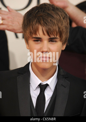 Justin Bieber à arrivés pour la Hollywood Foreign Press Association 68e Golden Globes Awards annuels - Arrivées, Beverly Hilton Hotel, Los Angeles, CA, 16 janvier 2011. Photo par : Dee Cercone/Everett Collection Banque D'Images