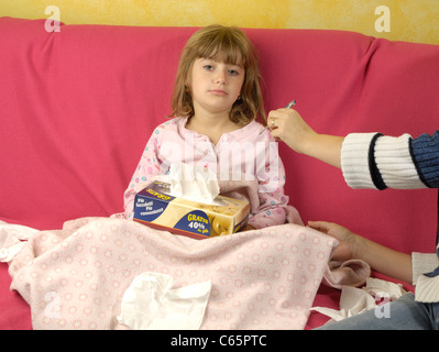 bébé malade Banque D'Images