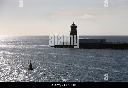 Phare de Poolbeg Dublin Banque D'Images