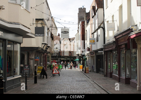 Afficher le long de Banbury vers Canterbury Kent square Buttermarket Banque D'Images