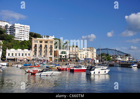 Ville et vue sur le port, Torquay, Devon, Angleterre, Royaume-Uni Banque D'Images