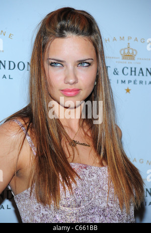 Adriana Lima pour des arrivées au premier événement annuel de suivre le soleil, piscine Hôtel LES Thompson, New York, NY 24 juin 2010. Photo par : Gregorio T. Binuya/Everett Collection Banque D'Images