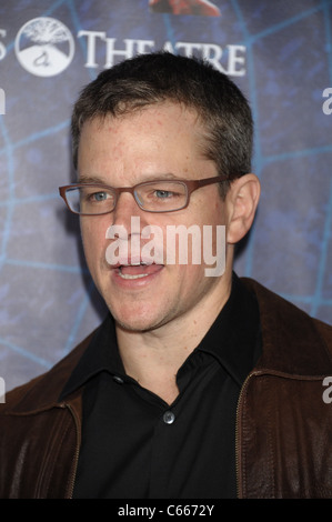 Matt Damon aussi présents pour Spider-Man : Turn Off The Dark à Broadway de la soirée d'ouverture, le Foxwoods Theater, New York, NY Le 14 juin 2011. Photo par : Rob riche/Everett Collection Banque D'Images