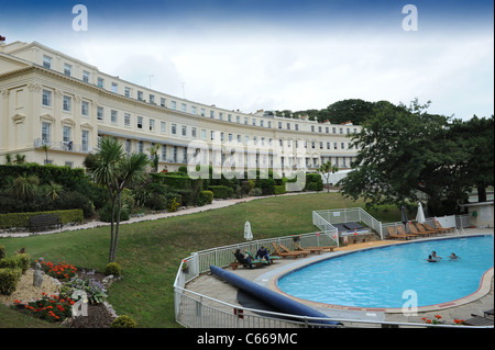 L'hôtel Osborne dans Hesketh Crescent sur la Riviera anglaise de Torquay, Devon Banque D'Images