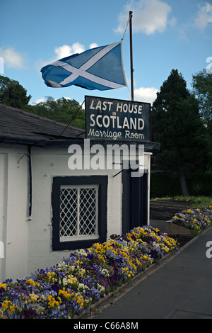 Dernière maison en Écosse près de Gretna Green Banque D'Images