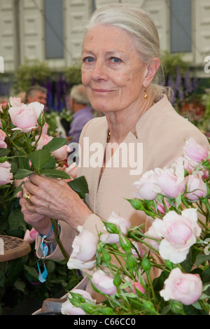 Chelsea Flower Show 2011, avec l'actrice Vanessa Redgrave Natasha Richardson-Rose, nommé d'après la fin de la fille Banque D'Images