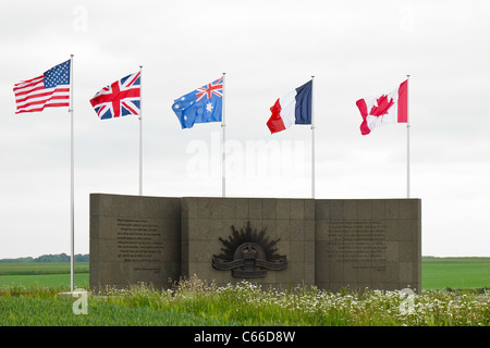 Le Corps australien Memorial Park dans le Hamel France Banque D'Images