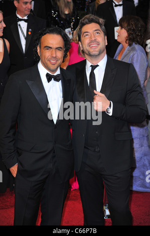 Alejandro Gonzalez Inarritu, Javier Bardem aux arrivées pour le 83e Prix de l'Académie des Oscars - Partie 2 des arrivées, le Kodak Theatre, Banque D'Images