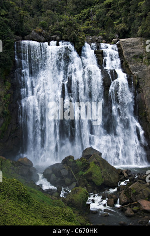 La belle Marokopa Tawarau tombe dans la forêt près de Te Anga Waikato Waitomo Île du Nord Nouvelle-Zélande NZ Banque D'Images