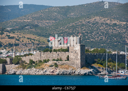 Le château de Bodrum (Bodrum Kalesi), situé dans le sud-ouest de la Turquie dans la ville de construit par les Chevaliers Hospitaliers à compter de 1402 Banque D'Images