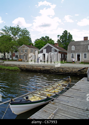 Mystic Seaport Village de mer, New York Banque D'Images