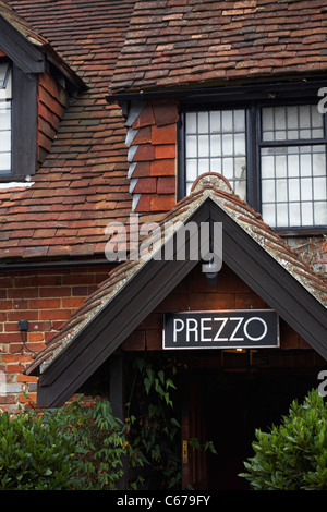 Restaurant italien Prezzo à Palmerston St, Romsey, Hampshire, Royaume-Uni en août Banque D'Images