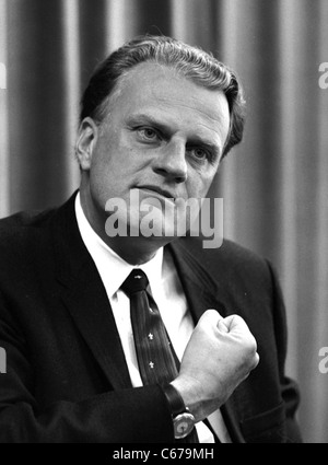 Billy Graham, William Franklin 'Billy' Graham, Jr., né le 7 novembre 1918) est un évangéliste chrétien évangélique. Banque D'Images