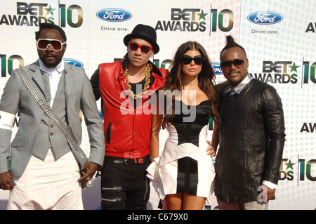 Les Black Eyed Peas (Will.i.am, Taboo, Fergie, APL.de.ap) présents pour BET Awards 2010, Shrine Auditorium, Los Angeles, CA Banque D'Images