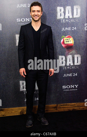 Justin Timberlake aux arrivées pour mauvais enseignant Premiere, le Ziegfeld Theatre, New York, NY 20 juin 2011. Photo par : Lee/Everett Banque D'Images