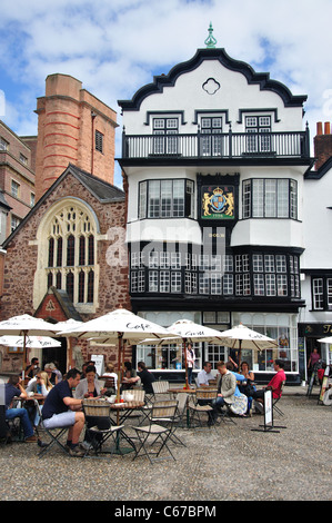 16e siècle Mol's Coffee House, près de la Cathédrale, Exeter, Devon, Angleterre, Royaume-Uni Banque D'Images