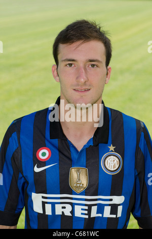 Luca hamiltonien Caldirola : Head Shot alors que l'équipe de l'Inter de Milan en Italie d'une séance photo. Banque D'Images