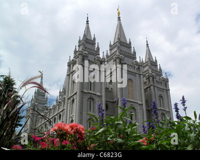 Temple de Salt Lake City, Salt Lake City, Utah Banque D'Images