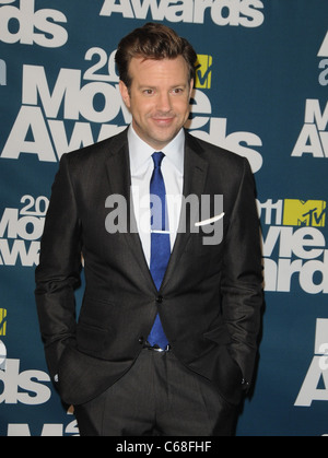 Jason Sudeikis dans la salle de presse pour la 20e édition du film de MTV - Salle de presse, Gibson Amphitheatre, Los Angeles, CA le 5 juin 2011. Photo par : Dee Cercone/Everett Collection Banque D'Images