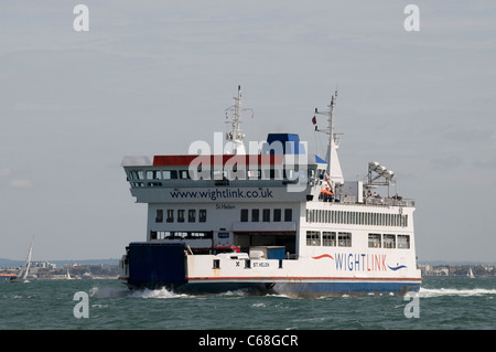 RoRo Wightlink ferry St Helen dans le Solent Banque D'Images