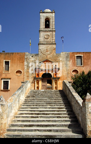 L'Aghia Triada (signifie "Sainte Trinité") monastère, également connu sous le nom de monastère, en Tzangarolon cape Akrotiri, Chania, Crète, Grèce Banque D'Images