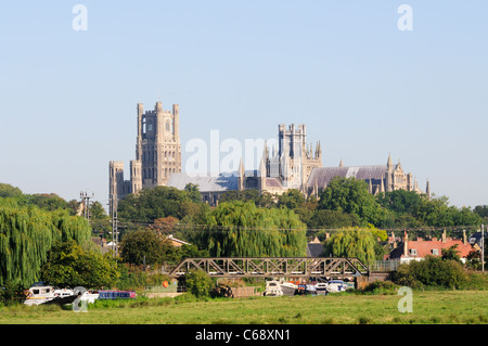 Cathédrale d'Ely, Ely, Cambridgeshire, Angleterre, RU Banque D'Images