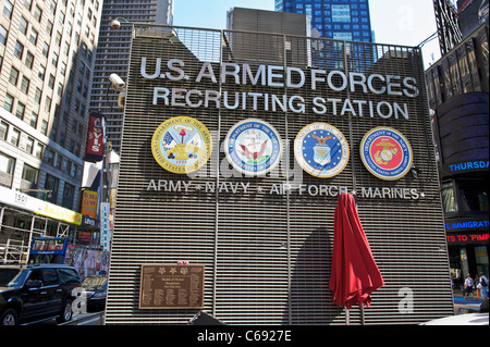 Recrutement des Forces armées américaines, Times Square, New York, Manhattan, USA. Banque D'Images