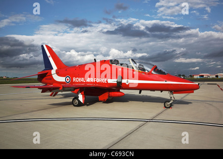 Hawk de BAE Systems un T1 des avions d'entraînement de la RAF, des flèches rouges aerobatic team Banque D'Images