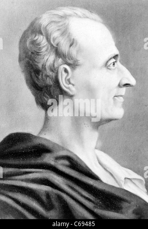 Philosophe politique français Charles-Louis de Secondat, baron de La Brède et de Montesquieu Banque D'Images