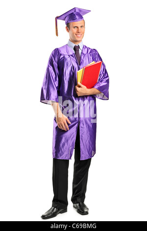 Portrait of a graduate student holding books Banque D'Images