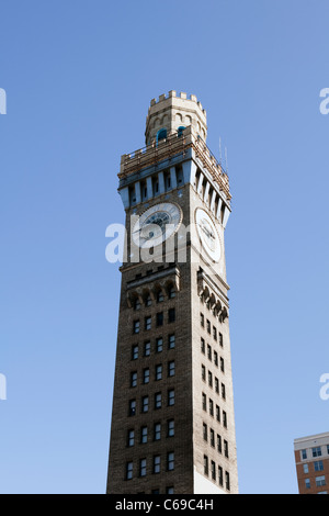 Une vue de l'Emerson Bromo-Seltzer Tower à Baltimore, Maryland Banque D'Images