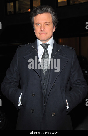 Colin Firth aux arrivées pour le New York Film Critics Circle Awards, cramoisi, New York, NY 10 janvier 2011. Photo par : Gregorio Banque D'Images