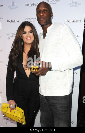 Khloe Kardashian, Lamar Odem présents pour le lancement du parfum incassable, Redbury Hotel, Los Angeles, CA, le 4 avril 2011. Photo par : Dee Cercone/Everett Collection Banque D'Images