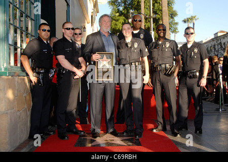 John Langley, ville de Los Angeles, les agents de police à la cérémonie d'intronisation pour l'étoile sur le Hollywood Walk of Fame pour la Cérémonie Banque D'Images