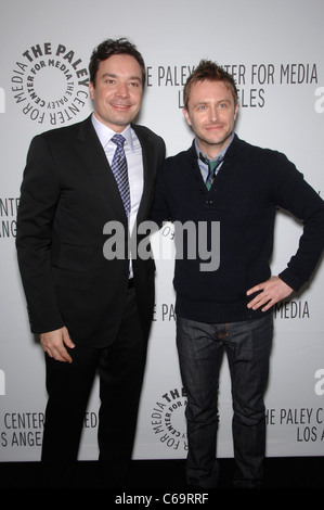 Jimmy Fallon, Chris Hardwick lors d'une apparition publique pour une soirée avec Jimmy Fallon au Paley Fest 2011, Paley Center for Media, Los Angeles, CA, 11 mars 2011. Photo par : Michael Germana/Everett Collection Banque D'Images