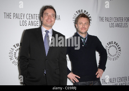 Jimmy Fallon, Chris Hardwick lors d'une apparition publique pour une soirée avec Jimmy Fallon au Paley Fest 2011, Paley Center for Media, Los Angeles, CA, 11 mars 2011. Photo par : Michael Germana/Everett Collection Banque D'Images