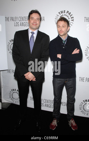 Jimmy Fallon, Chris Hardwick lors d'une apparition publique pour une soirée avec Jimmy Fallon au Paley Fest 2011, Paley Center for Media, Los Angeles, CA, 11 mars 2011. Photo par : Michael Germana/Everett Collection Banque D'Images